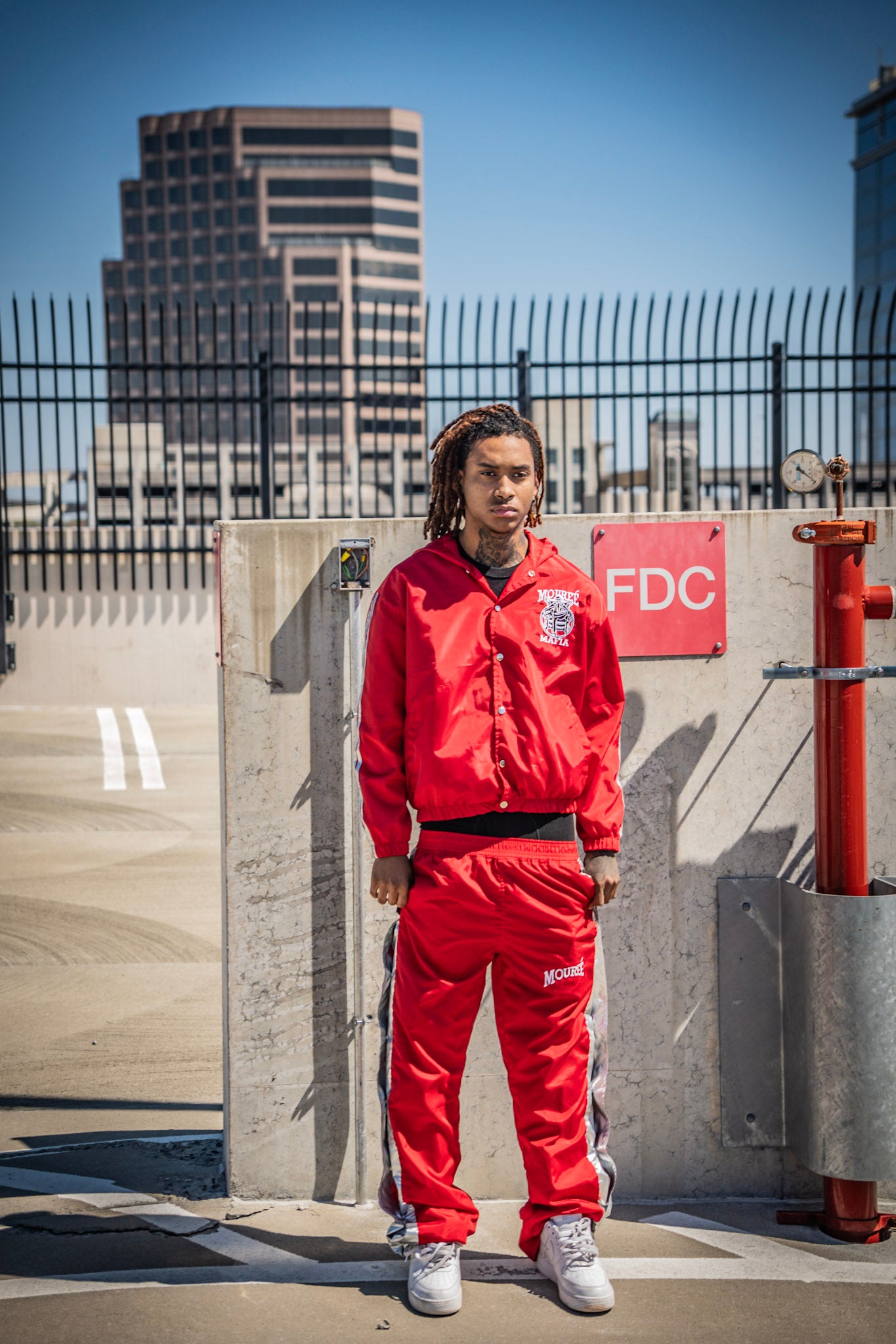 Red Mafia Windbreaker Set