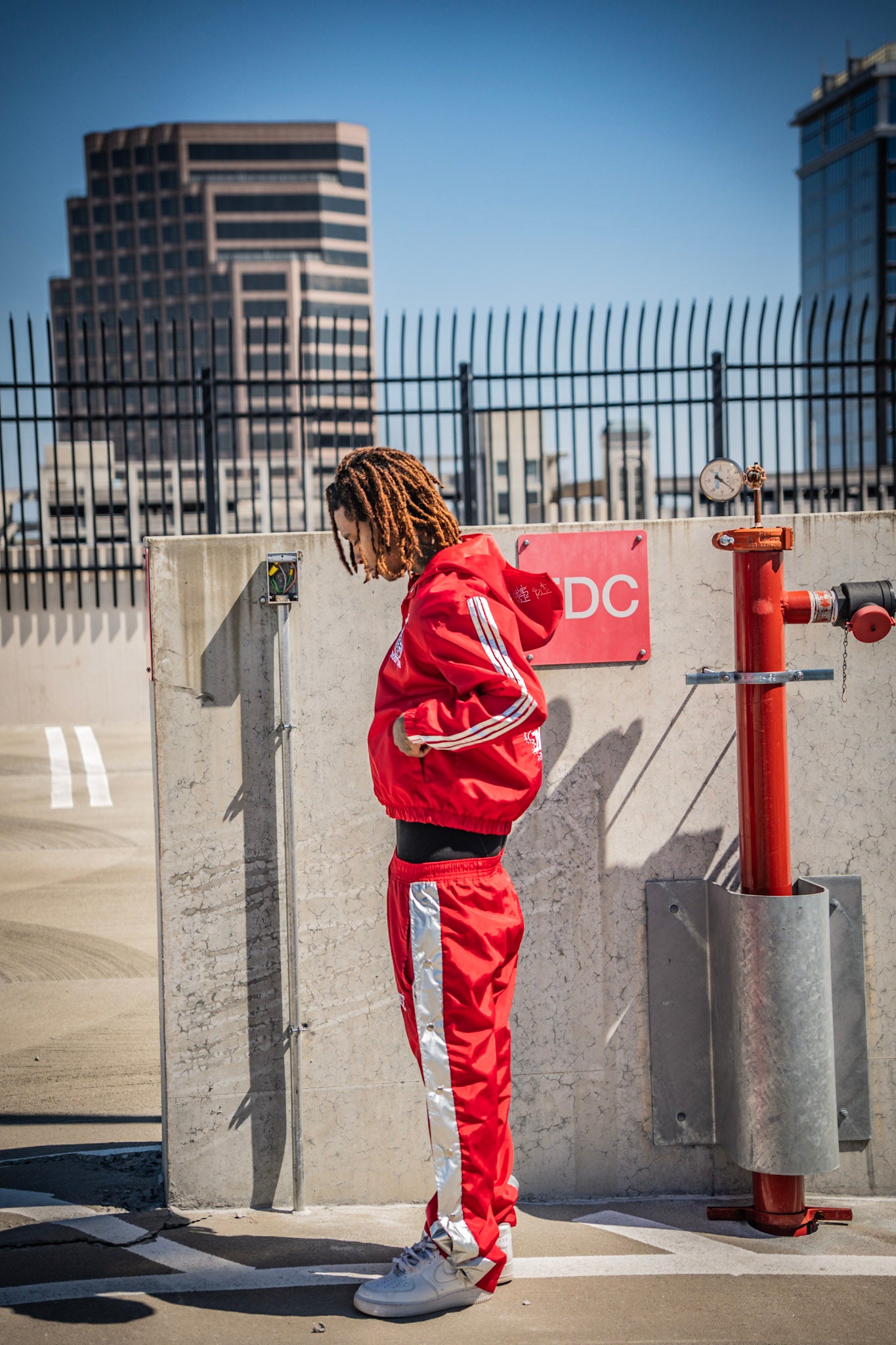 Red Mafia Windbreaker Set