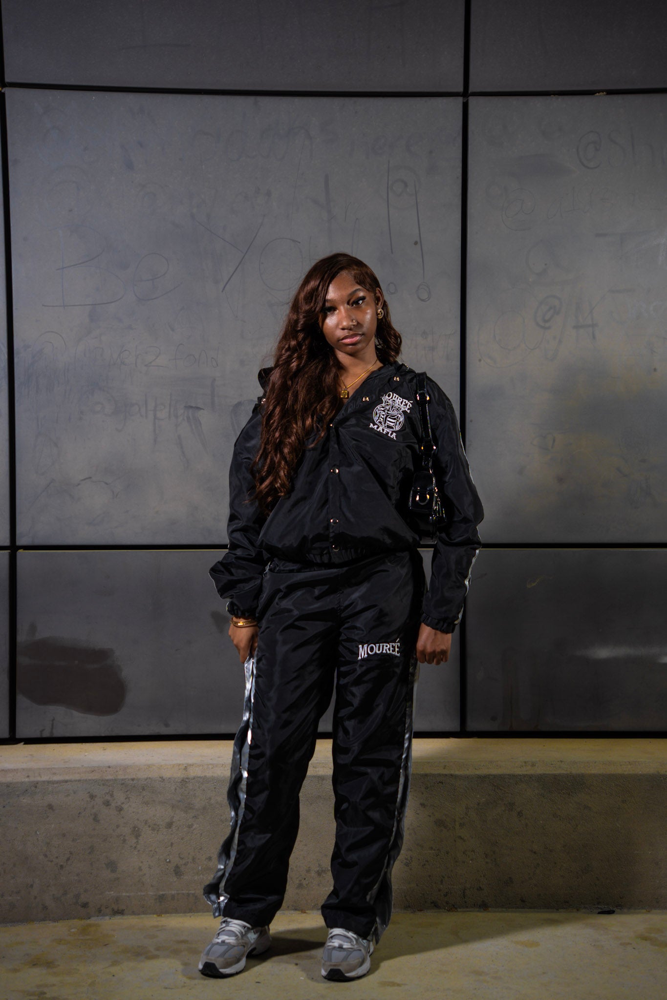 Black Mafia Windbreaker Set