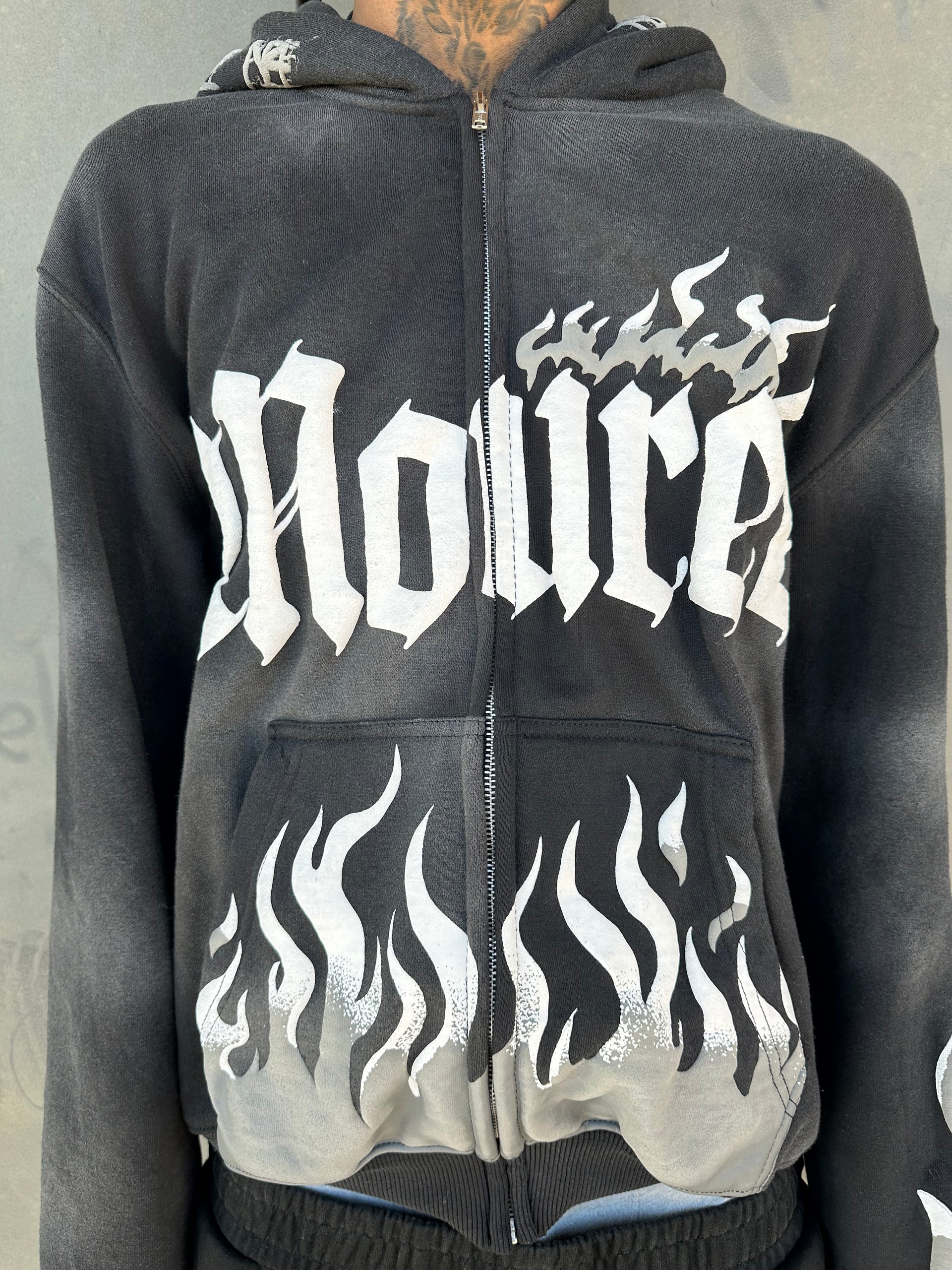 Grey Inferno Hoodie