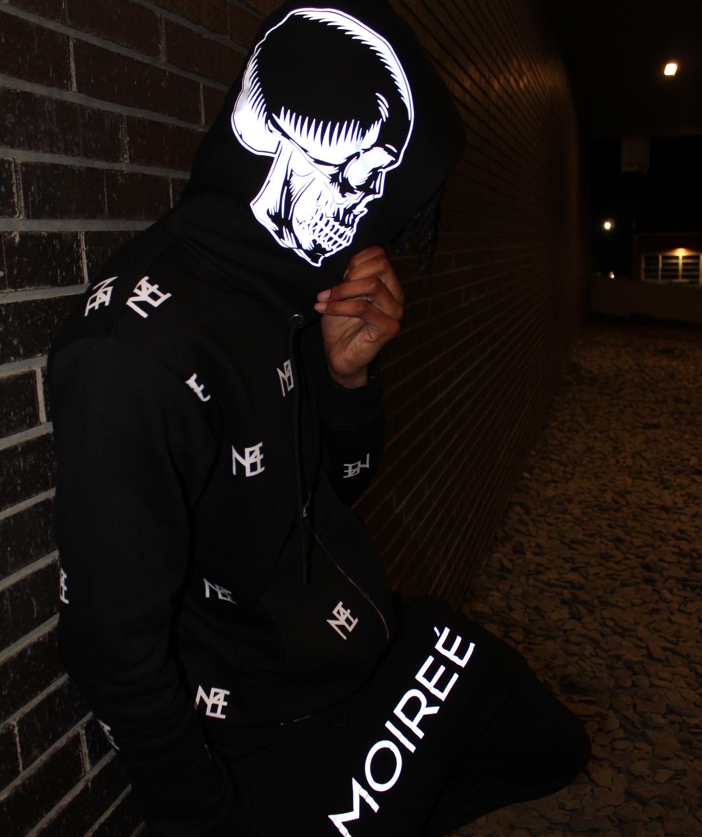 Reflective Skully Zip-Up